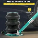 Elephant Heavy Duty Triple Air Bag Pneumatic Balloon Jack 6600lbs Quick Lift 3 Ton.