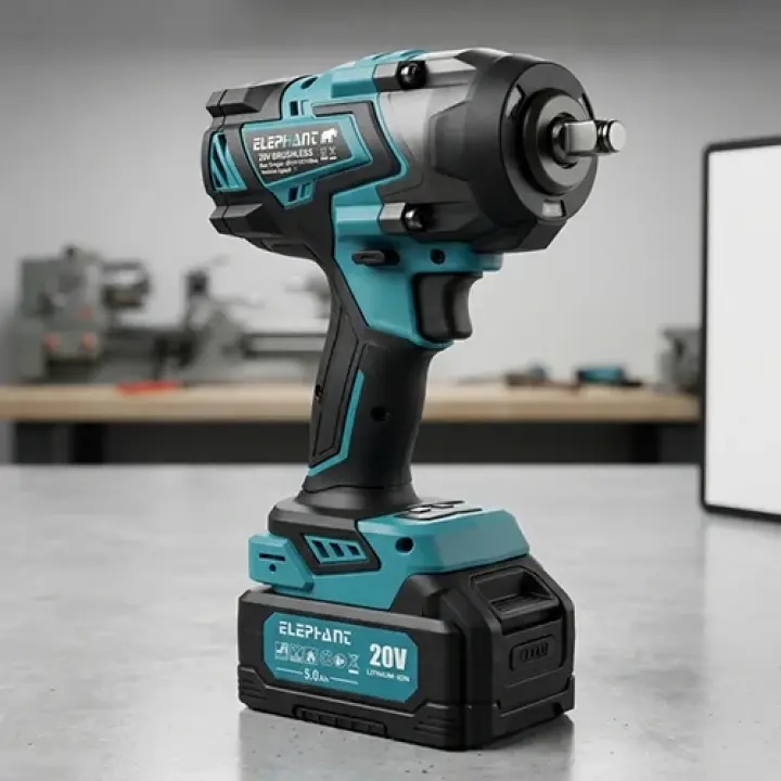 Elephant Heavy Duty 20V Cordless Impact Wrench with 2 Batteries | Build-In LED Lights | Forward & ReverseSwitch BW-1000.