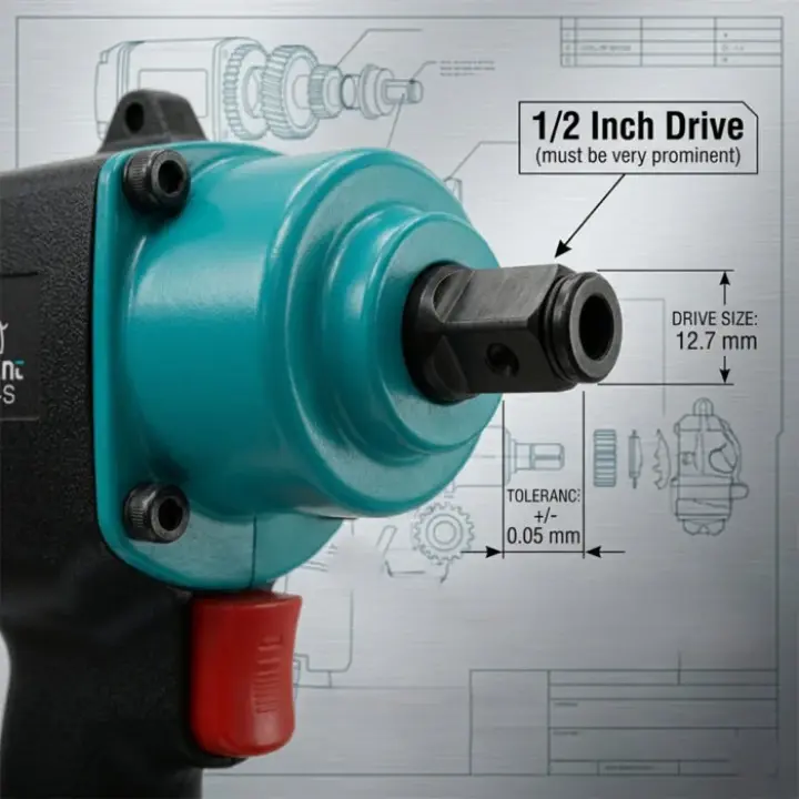 Elephant 1/2″ Twin Hammer Air Impact Wrench (IW-02S) 520 NM. Torque