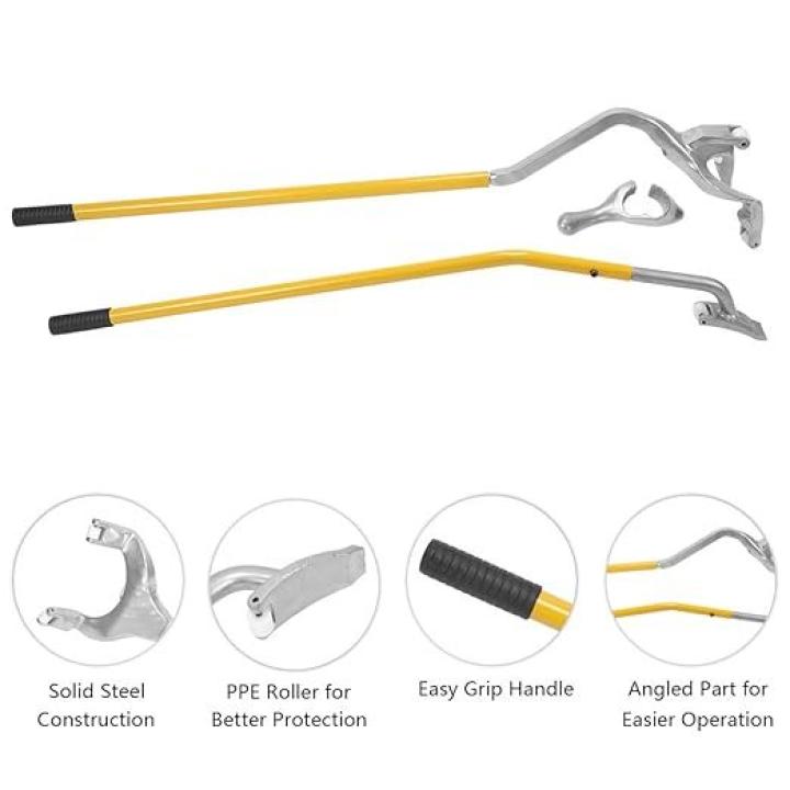 Elephant Tire Mount Demount Tool Kit Steel Manual Tire Changer w/Bead Keeper, Tubeless Truck Bead Breaker Tyre Opner TMDT