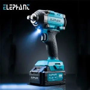Elephant Heavy Duty 20V Cordless Impact Wrench with 2 Batteries | Build-In LED Lights | Forward & ReverseSwitch BW-600.