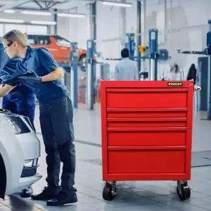 STANLEY 5 Drawer Eco Roller Cabinet Red, STST74422-8