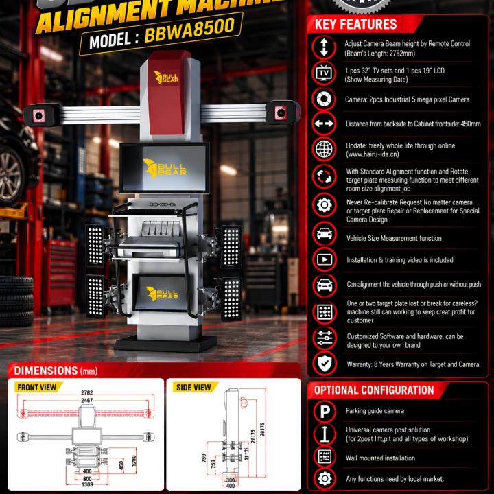 Bull Bear 3D Wheel Alignment Machine BBWA8500